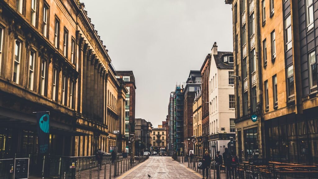 Buildings on a side street