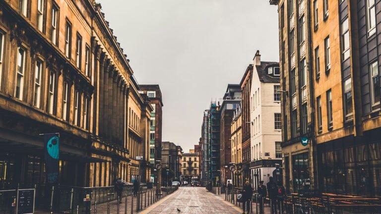 Buildings on a side street