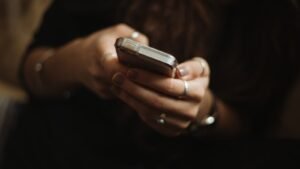 Person using a smartphone