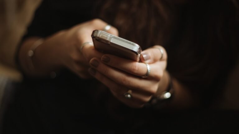 Person using a smartphone